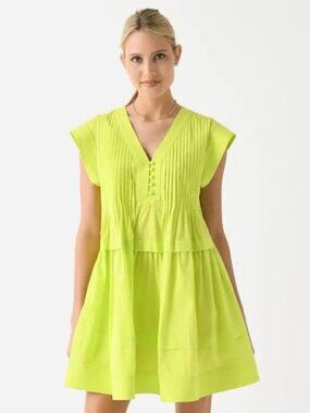 Hunter Bell Parker Dress Neon Chartreuse Green Size M